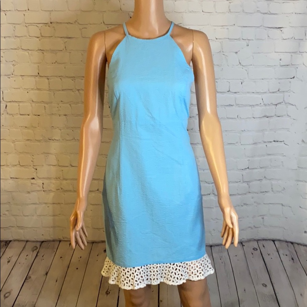 Lauren James Olivia derby Dress Powder Blue nwt